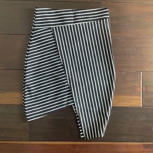 Black and white asymmetrical skirt